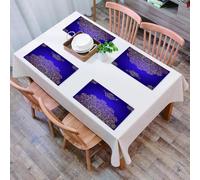 QRFASFZO Sets de Table Lavable, Lot de 6 Sets de Table Plastique PVC, Résistant à la Chaleur, Antidérapant,Mandala, Ornement Vintage aux Motifs artistiques Ottomans orientaux.,45x30cm