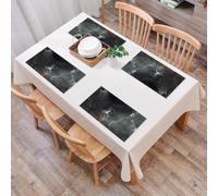 QRFASFZO Sets de Table Lavable, Lot de 6 Sets de Table Plastique PVC, Résistant à la Chaleur, Antidérapant,Un Dragon Bleu, Une bête Mythique et légendaire. Écailleux et serpentin, avec des AI,45x30cm