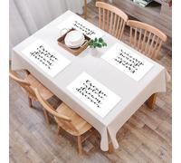 QRFASFZO Sets de Table Lavable, Lot de 6 Sets de Table Plastique PVC, Résistant à la Chaleur, Antidérapant,Art de Mots inspirant, Phrase inspirante, décoration inspirante et Illustration de v,45x30cm