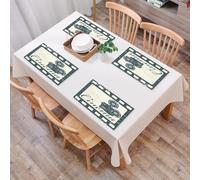 QRFASFZO Sets de Table Lavable, Lot de 6 Sets de Table Plastique PVC, Résistant à la Chaleur, Antidérapant,Cinéma, Affiche Grunge avec Cadre en Bande, Lettrage de cinéma,45x30cm