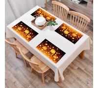 QRFASFZO Sets de Table Lavable, Lot de 6 Sets de Table Plastique PVC, Résistant à la Chaleur, Antidérapant,Lanterne, Loy Krathong et Yi Peng Festival Thaïlande Culture Traditionnelle Anciens,45x30cm