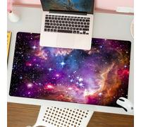 QRFASFZO Tapis de Souris Gaming - 30x80 cm - Tapis de Souris Esports - Ne Glisse jamais - Couverture complète du Bureau - Ciel étoilé, formé par Une nébuleuse Complexe de Violet, Bleu et Orange, REMP