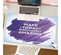 QRFASFZO Tapis de Souris Gaming - 30x80 cm - Tapis de Souris Esports - Ne Glisse jamais - Couverture complète du Bureau - Citation, Faites Un Message ridiculement étonnant sur Les Coups de Pinceau au