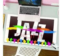 QRFASFZO Tapis de Souris Gaming - 30x80 cm - Tapis de Souris Esports - Ne Glisse jamais - Couverture complète du Bureau - Décoration de Musique Jazz, Panneau de Jazz coloré avec Divers si