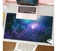 QRFASFZO Tapis de Souris Gaming - 30x80 cm - Tapis de Souris Esports - Ne Glisse jamais - Couverture complète du Bureau - Charmante nébuleuse Cosmique et lumière des étoiles, Formes mutuelles du Sole
