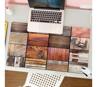 QRFASFZO Tapis de Souris Gaming - 30x80 cm - Tapis de Souris Esports - Ne Glisse jamais - Couverture complète du Bureau - Chroniques en Bois, Une Compilation de Divers Motifs de Texture complexes de