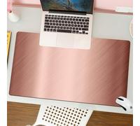 QRFASFZO Tapis de Souris Gaming - 30x80 cm - Tapis de Souris Esports - Ne Glisse jamais - Couverture complète du Bureau - Décoration en cuivre, Lignes abstraites en Alliage Lisse, Fond de Lignes Hori