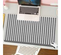 QRFASFZO Tapis de Souris Gaming - 30x80 cm - Tapis de Souris Esports - Ne Glisse jamais - Couverture complète du Bureau - Motif de Tissu Fond Blanc Noir pour la Conception de Textile ou de vêtement.