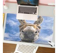 QRFASFZO Tapis de Souris Gaming - 30x80 cm - Tapis de Souris Esports - Ne Glisse jamais - Couverture complète du Bureau - Portrait d'âne, Nez et Oreilles d'âne, Ciel Bleu et Nuages Sombres comme Arri