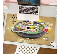 QRFASFZO Tapis de Souris Gaming - 30x80 cm - Tapis de Souris Esports - Ne Glisse jamais - Couverture complète du Bureau - Culture et Voyages coréens, idoles culturelles coréennes Ouvertes et Joie de