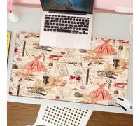 QRFASFZO Tapis de Souris Gaming - 30x80 cm - Tapis de Souris Esports - Ne Glisse jamais - Couverture complète du Bureau - Papier Peint à Motif Textile imprimé numériquement avec des Fleurs colorées s