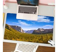 QRFASFZO Tapis de Souris Gaming - 30x80 cm - Tapis de Souris Esports - Ne Glisse jamais - Couverture complète du Bureau - Yosemite El Capitan et Half Dome dans Les Parcs naturels