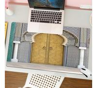 QRFASFZO Tapis de Souris Gaming - 30x80 cm - Tapis de Souris Esports - Ne Glisse jamais - Couverture complète du Bureau - Fès Magnifiques Portes du Palais Royal dans la Ville Historique du Maroc