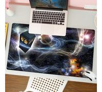 QRFASFZO Tapis de Souris Gaming - 30x80 cm - Tapis de Souris Esports - Ne Glisse jamais - Couverture complète du Bureau - Doctor Who Tardis dans Starry Fantasy Background