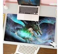 QRFASFZO Tapis de Souris Gaming - 30x80 cm - Tapis de Souris Esports - Ne Glisse jamais - Couverture complète du Bureau - Un Dragon homoncule Effrayant avec Une Peau Fondue et Une douzaine d'yeux ver