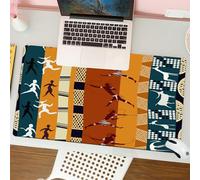 QRFASFZO Tapis de Souris Gaming - 30x80 cm - Tapis de Souris Esports - Ne Glisse jamais - Couverture complète du Bureau - Motifs de Chasse africains primitifs et Classiques avec des Motifs primitifs1