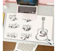QRFASFZO Tapis de Souris Gaming - 30x80 cm - Tapis de Souris Esports - Ne Glisse jamais - Couverture complète du Bureau - Guitare, Style Artistique, Instrument et accords, Technique de Flamenco acous