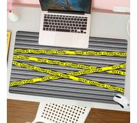 QRFASFZO Tapis de Souris Gaming - 30x80 cm - Tapis de Souris Esports - Ne Glisse jamais - Couverture complète du Bureau - Décoration de Police, enquête sur Les scènes de Crime, ne passez Pas, citatio