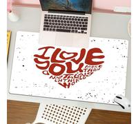 QRFASFZO Tapis de Souris Gaming - 30x80 cm - Tapis de Souris Esports - Ne Glisse jamais - Couverture complète du Bureau - Je t'aime Plus, Je t'aime Plus Que Tout