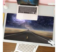 QRFASFZO Tapis de Souris Gaming - 30x80 cm - Tapis de Souris Esports - Ne Glisse jamais - Couverture complète du Bureau - Surréaliste, Autoroute menant à la Voie Lactée, Nébuleuse, Ciel, Vie Mystique