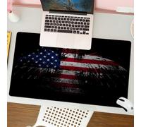 QRFASFZO Tapis de Souris Gaming - 30x80 cm - Tapis de Souris Esports - Ne Glisse jamais - Couverture complète du Bureau - L'Amérique, avec l'influence des Couleurs Vives et des Touches artistiques, a