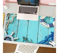 QRFASFZO Tapis de Souris Gaming - 30x80 cm - Tapis de Souris Esports - Ne Glisse jamais - Couverture complète du Bureau - Symphonie de Couleurs et d'eau, Image du Quintette du Miroir d'eau, Quintette