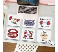 QRFASFZO Tapis de Souris Gaming - 30x80 cm - Tapis de Souris Esports - Ne Glisse jamais - Couverture complète du Bureau - Fitness, Phrases de Motivation de Style Dessin animé Moderne Style Dessin ANI