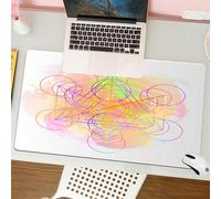 QRFASFZO Tapis de Souris Gaming - 30x80 cm - Tapis de Souris Esports - Ne Glisse jamais - Couverture complète du Bureau - Géométrie sacrée, arrière-Plan Abstrait. Alchimie, Religion, philosophie, SPI