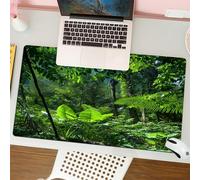 QRFASFZO Tapis de Souris Gaming - 30x80 cm - Tapis de Souris Esports - Ne Glisse jamais - Couverture complète du Bureau - Plante Verte Jungle intacte Nature Concerns