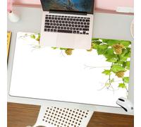 QRFASFZO Tapis de Souris Gaming - 30x80 cm - Tapis de Souris Esports - Ne Glisse jamais - Couverture complète du Bureau - Raisins, Collage de Feuilles de Vigne sur tas de Culture Nourriture Rurale na