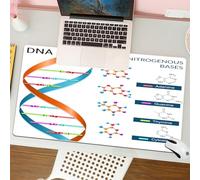 QRFASFZO Tapis de Souris Gaming - 30x80 cm - Tapis de Souris Esports - Ne Glisse jamais - Couverture complète du Bureau - Éducatif, Bases de l'ADN Chimie Biochimie Biotechnologie