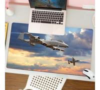 QRFASFZO Tapis de Souris Gaming - 30x80 cm - Tapis de Souris Esports - Ne Glisse jamais - Couverture complète du Bureau - Jets Militaires planant dans Le Ciel Dramatique, Danse aérienne des Avions de