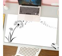 QRFASFZO Tapis de Souris Gaming - 30x80 cm - Tapis de Souris Esports - Ne Glisse jamais - Couverture complète du Bureau - Décor Musical, pissenlits Volants avec Note de Musique Summer Meadow Si