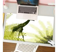 QRFASFZO Tapis de Souris Gaming - 30x80 cm - Tapis de Souris Esports - Ne Glisse jamais - Couverture complète du Bureau - Afrique, Silhouette Animale Fougères Parc National des Girafes