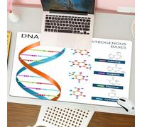 QRFASFZO Tapis de Souris Gaming - 30x80 cm - Tapis de Souris Esports - Ne Glisse jamais - Couverture complète du Bureau - Affiche des Symboles scientifiques de la Chimie, de la biochimie et de la Bio