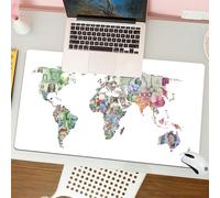 QRFASFZO Tapis de Souris Gaming - 30x80 cm - Tapis de Souris Esports - Ne Glisse jamais - Couverture complète du Bureau - Divers Billets de Banque du Monde illustrant l'économie Mondiale sous la Form