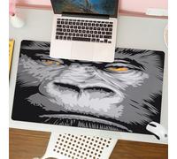 QRFASFZO Tapis de Souris Gaming - 30x80 cm - Tapis de Souris Esports - Ne Glisse jamais - Couverture complète du Bureau - Animaux, Portraits de gorilles, Lignes audacieuses et Yeux vifs transmettent