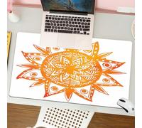 QRFASFZO Tapis de Souris Gaming - 30x80 cm - Tapis de Souris Esports - Ne Glisse jamais - Couverture complète du Bureau - Motif décoratif Mandala Floral Indien. Ce Mandala est Notre création et l'icô