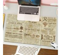 QRFASFZO Tapis de Souris Gaming - 30x80 cm - Tapis de Souris Esports - Ne Glisse jamais - Couverture complète du Bureau - Souvenirs de Paris, Combinaisons de Mots, Images et typographies liés à Paris