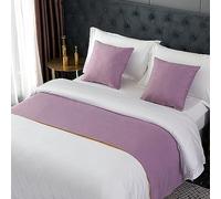 QRGMKL Couleur Unie Bed Runner Soft No Fading Durable Écharpe de lit Style européen Simple Literie Foulards Décor pour Chambre Chambre de Mariage Home Hotel-Style 06||210x50cm for 1.5m Bed