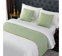 QRGMKL Couleur Unie Bed Runner Soft No Fading Durable Écharpe de lit Style européen Simple Literie Foulards Décor pour Chambre Chambre de Mariage Home Hotel-Style 04||210x50cm for 1.5m Bed