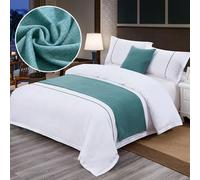 QRGMKL Nouveau Chemin de lit Couvre-lit Premium Écharpe de lit Style européen Chambre d’hôtel Protecteur de literie à la Maison Chemins de lit et Coussins Assortis-L||260X50cm for 2m Bed