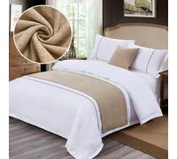 QRGMKL Nouveau Chemin de lit Couvre-lit Premium Écharpe de lit Style européen Chambre d’hôtel Protecteur de literie à la Maison Chemins de lit et Coussins Assortis-N||180X50cm for 1.2m Bed