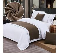 QRGMKL Nouveau Chemin de lit Couvre-lit Premium Écharpe de lit Style européen Chambre d’hôtel Protecteur de literie à la Maison Chemins de lit et Coussins Assortis-K||240X50cm for 1.8m Bed