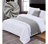 QRGMKL Nouveau Chemin de lit Couvre-lit Premium Écharpe de lit Style européen Chambre d’hôtel Protecteur de literie à la Maison Chemins de lit et Coussins Assortis-M||180X50cm for 1.2m Bed