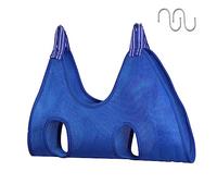 Qrity 1 Pièce Hamac de Toilettage pour Chiens et Chats de Petite Taille, Confortable et Respirant Harnais Toilettage,pour Aider Les Chiens et Chats à Couper Les Griffes et Le Toilettage, Bleu -XS