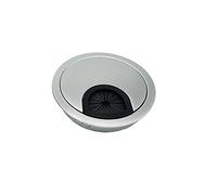 Qrity 1 Pièce Passe Câble Fil Ronds encastrables pour Table de Bureau ⌀ 80mm, Alliage de Zinc