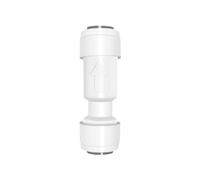 Qrity 1 Pièces Raccord de Filtre à Eau, 1/4" Push Fit Clapet Anti-retour, Connecteurs Droits Push-Fit, Valve non Retour, pour Filtre À Eau Osmose Inverse