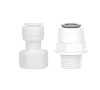 Qrity 1 Pièces Raccords de Filtre à Eau, Connecteur Rapide 3/8" Converti en Femelle/Mâle 3/8", Raccord de Cnnecteur pour Réfrigérateur Tuyau