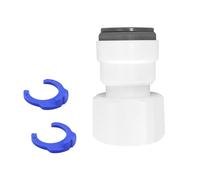 Qrity 1 Pièces RO Raccord Osmoseur de Filtre à Eau, 1/2" Fileté Femelle to 1/2" Poussée en Rapide Connecteur, Connecteur pour Réfrigérateur Tuyau